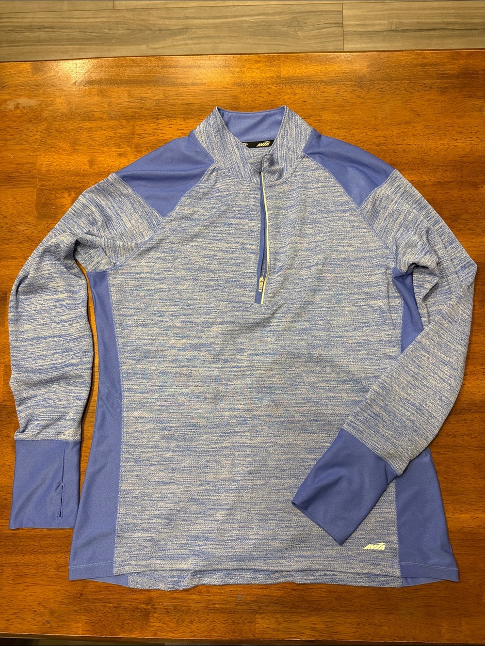 Avia Performance Half-Zip Pullover - Heather Blue Size L